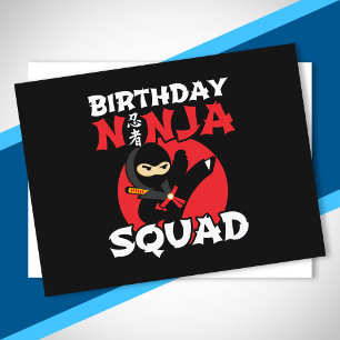 Ninja Verjaardagsfeest Thema - Verjaardags Ninja T Briefkaart