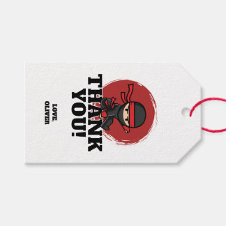 Ninja Verjaardagsfeestje Cadeaulabel
