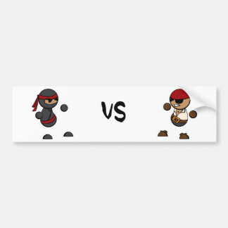 Ninja vs. Pirate Bumpersticker