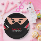 Ninja Warrior Birthday Bord 9-inch papier (Feest)