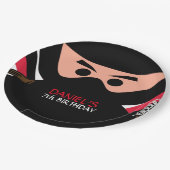 Ninja Warrior Birthday Bord 9-inch papier (Gekanteld)