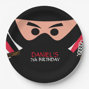 Ninja Warrior Birthday Bord 9-inch papier