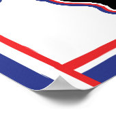 Ninja Warrior Birthday Party Red & Blue Poster (Hoek)