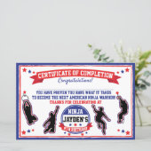 Ninja Warrior Boys Party Certificate of Completion (Staand voorkant)
