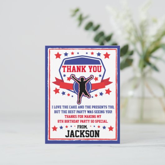 Ninja Warrior Dank u Briefkaart (Staand voorkant)