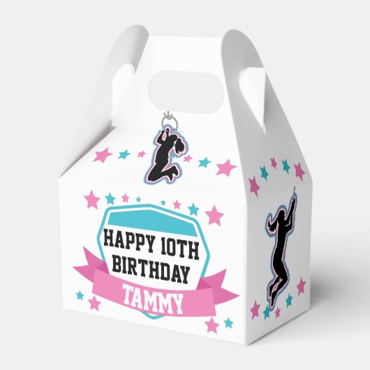 Ninja Warrior Girls Birthday Favour Box Bedankdoosjes (Voorkant Zijde)