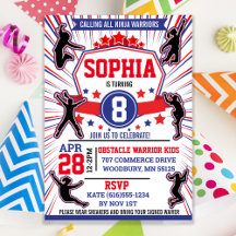Ninja Warrior Girls Birthday Party Obstacle Course
