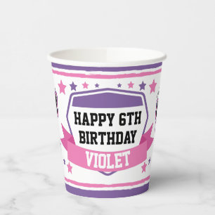 Ninja Warrior Girls Birthday Party Paper Cups Papieren Bekers