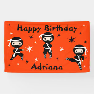 Ninja Warrior Girls Pink Birthday Party Spandoek