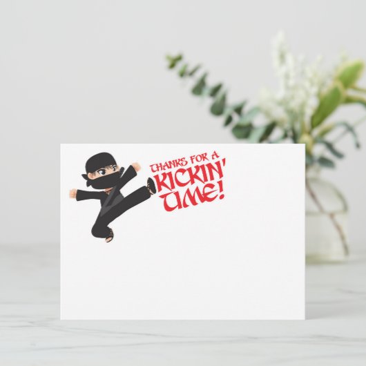 Ninja Warrior Karate Dank je Kaarten (Staand voorkant)