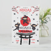Ninja Warrior Martial Arts Verjaardag Kaart (Staand voorkant)