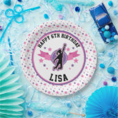 Ninja Warrior Meisjes Roze en Paarse Verjaardagsfe Papieren Bordje (Feest)