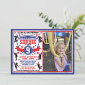 Ninja Warrior Meisjes Verjaardag Foto Kaart (Staand voorkant)