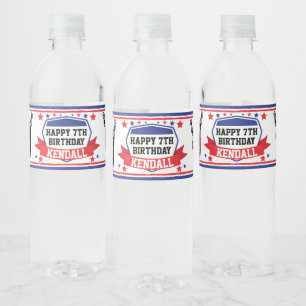 Ninja Warrior Meisjes Verjaardagsfeestje Drink Waterfles Etiket