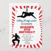 Ninja warrior party Invitation (Devant / Derrière)