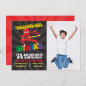 Ninja Warrior Photo Anniversaire Fête Invitation (Devant / Derrière)