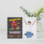 Ninja Warrior Photo Anniversaire Fête Invitation (Debout devant)