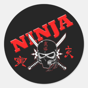 Ninja Warrior Ronde Sticker
