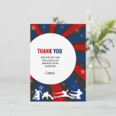 Ninja Warrior Theme Anniversaire Carte de remercie (Debout devant)