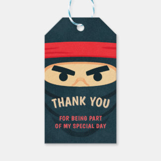 Ninja Warrior Verjaardagscadeau Tag Cadeaulabel