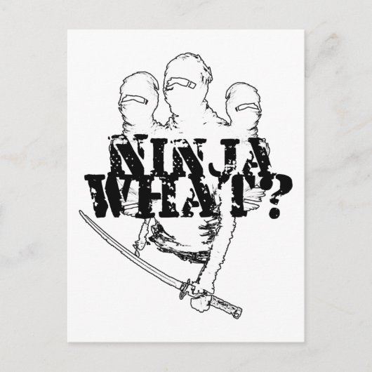 NINJA WAT? BRIEFKAART (Voorkant)
