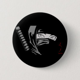 Ninja Woman Kunoichi Ronde Button 5,7 Cm