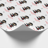 Ninja Wrapping Paper Boy Personalized Red Black Cadeaupapier (Hoek)