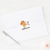 Ninjabread Man Funny Gingerbrood Pun Ronde Sticker (Envelop)