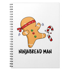Ninjabread Man Grappige Gemberkoek Stunt  Notitieboek