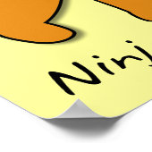 NinjaBread Man Ninja Gingerbread Funny Poster Sign (Coin)