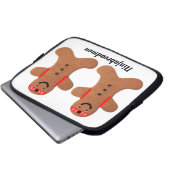 Ninjabreadman biscuit (cookie) Electronics Bag Laptop Sleeve (Voorkant onderkant)