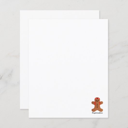 Ninjabreadman biscuit (koekje) (Voorkant / Achterkant)