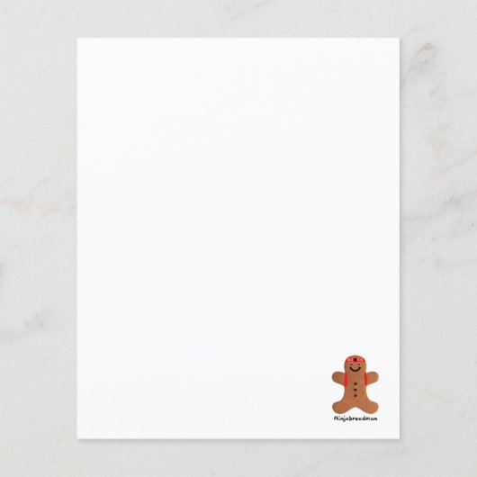 Ninjabreadman biscuit (koekje) (Achterkant)