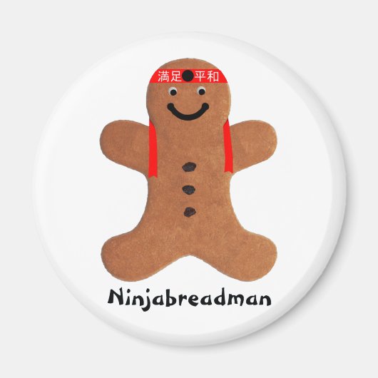 Ninjabreadman biscuit (koekje) magneet (Voorkant)