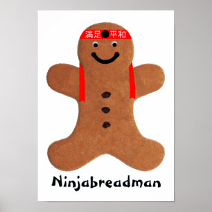 Ninjabreadman biscuit (koekje) poster