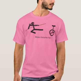 "Ninjas. Eenwielers. Ja." Shirt in roze