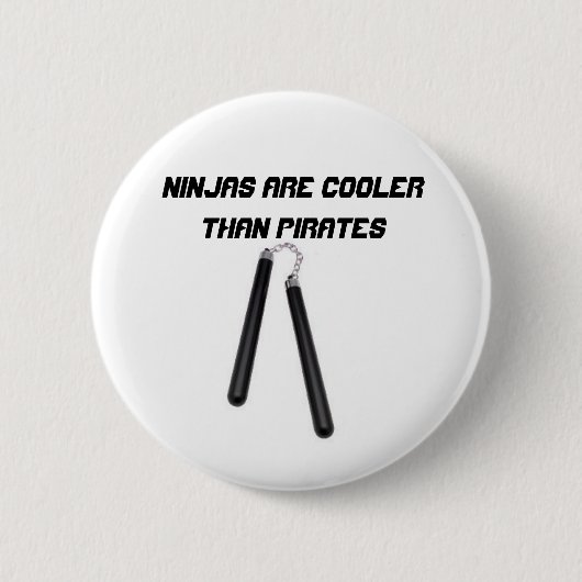 Ninjas is koeler dan piraten ronde button 5,7 cm (Voorkant)
