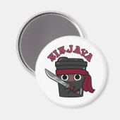 Ninjava Funny Ninja Java Coffee Pun Magneet (Voorkant / Achterkant)