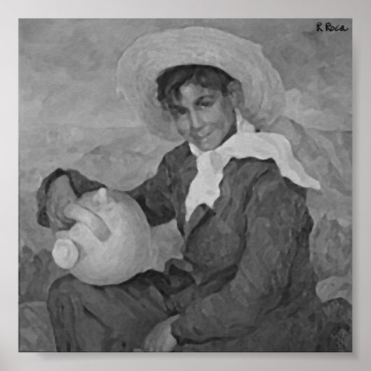Niño con cantaro Oils Atwork Poster (Voorkant)