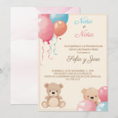 Nino o Nina Espagnol Genre Reveillez Invitation (Devant / Derrière)