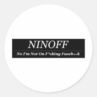 NINOFF | Anti Facebook | Haten | Facebook-Shirt Ronde Sticker