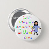 ninos en espanol-knop ronde button 5,7 cm (Voorkant /achterkant)