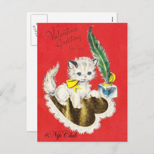 Nipclub  Valentijns Dat briefkaart White Kit (Voorkant / Achterkant)