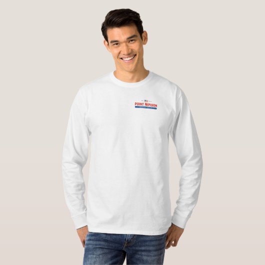 Nipigon met vlag - Mannen linkerborst T-shirt (Voorkant volledig)