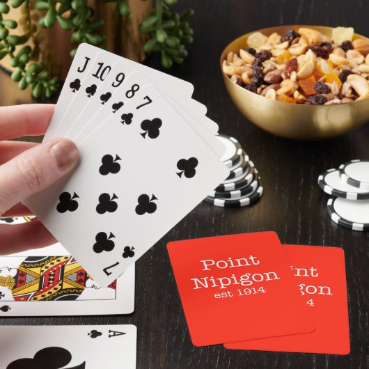 Nipigon-speelkaarten - rood pokerkaarten (Insitu)