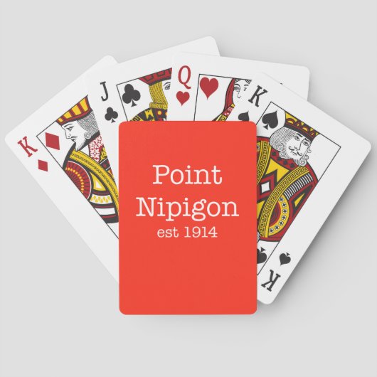 Nipigon-speelkaarten - rood pokerkaarten (Achterkant)