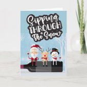 Nippen door de Kaart van de sneeuwvakantie (Voorkant)