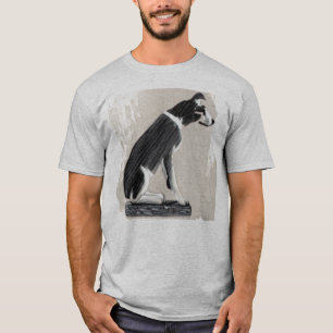 Nipper, de RCA Dog Sketch Art T-shirt