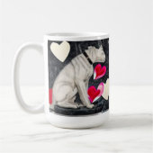 Nipper, de RCA Dog Valentijnsdag Mok (Links)