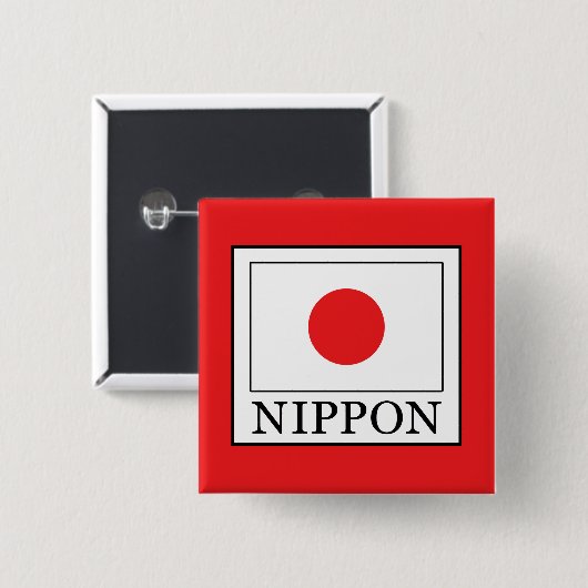 Nippon Vierkante Button 5,1 Cm (Voorkant /achterkant)